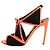 Rupert Sanderson Sandalias peep-toe neón negras - talla EU 39.5 Negro