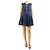 Self portrait Vestido mini skater de denim azul - size UK 12
