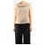 Autre Marque Beige Kaschmir-Weste mit cowl-neck - size UK 14 - Ansicht 3