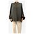 The row Camisa de seda caqui - talla S Verde - vista 3