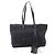 Saint Laurent Borsa tote Shopping in rafia e pelle nera Nero