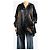 Moncler Parka con capucha de vinilo negro - size UK 12 - vista 4