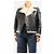 Yves Salomon Giacca biker in shearling nera - size UK 8 Nero - view 3