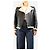 Yves Salomon Giacca biker in shearling nera - size UK 8 Nero - view 4