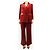 Maliparmi Completo due pezzi in velluto rosso - size L - vista 3