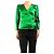 Diane Von Furstenberg Top transpassado de seda verde - size UK 8