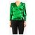Diane Von Furstenberg Top transpassado de seda verde - size UK 8 - vista 3