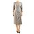 Alexander Mcqueen Brown metallic herringbone dress - size UK 12 Grey