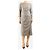 Alexander Mcqueen Brown metallic herringbone dress - size UK 12 Grey - view 3