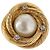 CHANEL Pearl Earring Metal Gold White CC - vista 2