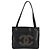 CHANEL COCO Mark Tote Bag Leather Black Gold CC - vista 13
