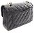 Borsa a tracolla Chanel Matelassé Double Flap Nero - vista 2