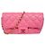 Borsa a tracolla con catena Chanel Matelassé Rosa