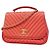 Borsa a mano Chanel in pelle d'agnello rosa