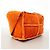 Borsa a tracolla Chanel in shearling arancione - vista 2