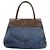Borsa Tote Chanel in denim Marrone Blu