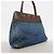 Borsa Tote Chanel in denim Marrone Blu - vista 2