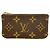 Louis Vuitton Monogram Pochette Clé Coin Case Castaño