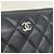 Cartera larga Chanel de piel de becerro granulada negra Negro - vista 8