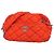 Borsa a tracolla Chanel in nylon trapuntato rosso Bubble