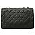 Borsa a tracolla Chanel in vitello grana nera Nero - vista 11