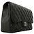 Borsa a tracolla Chanel in vitello grana nera Nero - vista 2