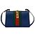 Borsa a tracolla 2-Way in pelle GUCCI Sylvie Sherry Line Rosso Verde Blu navy - vista 3