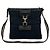 Gucci GG Logo Pattern Canvas Leather Shoulder Bag Black Navy blue