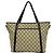 GUCCI GG Supreme Logo Leder-Tote-Bag Braun Beige - Ansicht 3