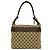 Borsa Tote a Spalla Gucci con Logo Hardware e Motivo GG Marrone - vista 3