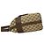 Borsa Tote a Spalla Gucci con Logo Hardware e Motivo GG Marrone - vista 5
