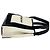 Borsa a mano Balenciaga Cabas S in tela e pelle Navy Nero Crudo - vista 6
