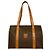 Céline Celine Vintage Macadam Blazon Leder Tote Bag Braun