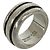Tiffany & Co Anello Tiffany Vintage Grooved Double Line Band Ring Argento