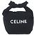 Céline Sac à épaule noué Celine en coton noir avec logo