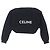 Céline Sac à épaule noué Celine en coton noir avec logo - vue 11