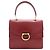 Céline Bolsa Celine de couro vermelho com aba dupla e alça de mão Bordeaux