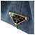 Tote bag Prada in denim blu con logo Canapa - vista 9