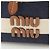 Borsa a mano con coulisse Miu Miu in tela blu a righe con logo Blu navy - vista 6
