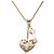 Collana con pendente Chanel Gold CC placcata oro cuore strass con lucchetto e chiave D'oro - vista 2