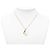 Collana con pendente Chanel Gold CC placcata oro cuore strass con lucchetto e chiave D'oro - vista 6