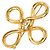 Spilla a Nodo Infinito Chanel Gold CC Placcata in Oro D'oro