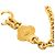 Collana con pendente a trifoglio Gripoix placcato oro Chanel Gold CC Bordò - vista 5