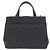 Borsa Chanel 93750 Nera e Bordeaux in pelle di vitello Nero Bordò - vista 2