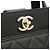 Borsa Chanel 93750 Nera e Bordeaux in pelle di vitello Nero Bordò - vista 6