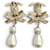 Orecchini Chanel B23C Coco Mark con strass, nastro e perle D'oro - vista 3