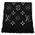 Stola con frange Monogram Louis Vuitton Nero Argento