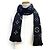 Stola con frange Monogram Louis Vuitton Nero Argento - vista 2