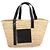 Loewe Anagram Large Raffia Tote Bag Schwarz