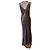 Christian Dior Boutique Paris Abito Maxi in Seta e Pizzo Marrone scuro